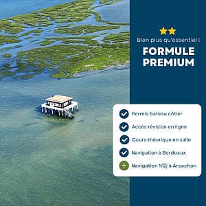 !!! 50€ Offert !!! Permis Bateau Côtier - Formule Premium
